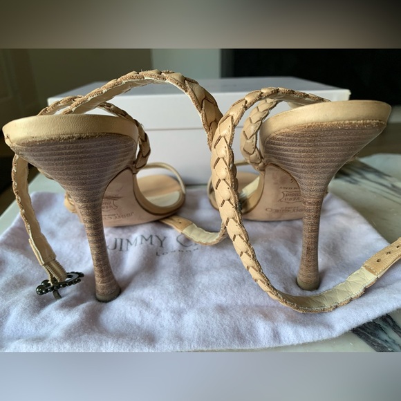 Jimmy Choo Tan Ankle Strap Heels - Picture 3 of 5